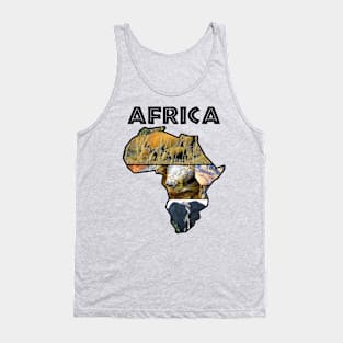 Africa Wildlife Continent Collage Tank Top